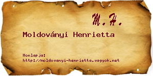 Moldoványi Henrietta névjegykártya