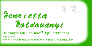 henrietta moldovanyi business card